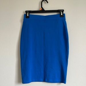 Royal Blue, Stretch Pencil Midi Skirt. Size S, Never Worn